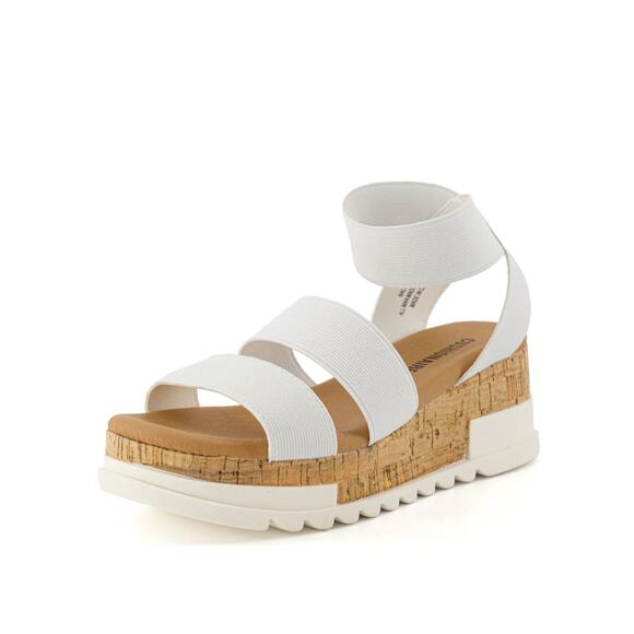 CUSHIONAIRE Naomi Stretch Cork Wedge Sandal, Women's US Size 6M - $54.99 MSRP - Picture 4 of 7